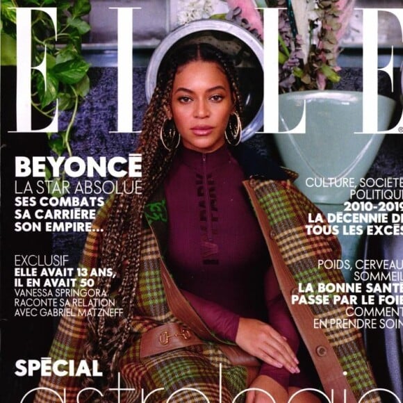 Beyoncé dans le magazine "Elle" du 27 décembre 2019.