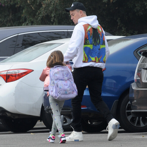 Exclusif - Channing Tatum est allé chercher sa fille Everly à l'école à Los Angeles, le 14 novembre 2019.