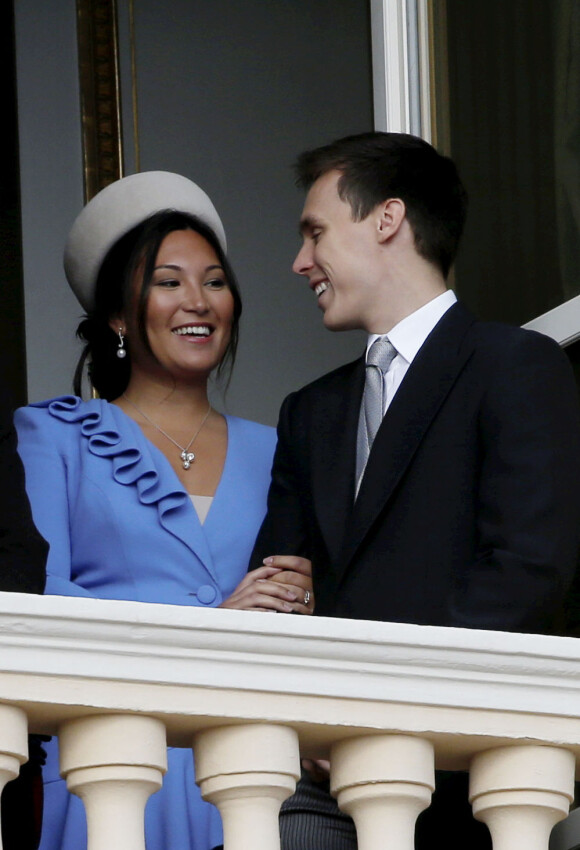 Marie Chevallier et son mari Louis Ducruet - La famille princière de Monaco lors de la Fête nationale monégasque à Monaco. Le 19 novembre 2019 © Dylan Meiffret / Nice Matin / Bestimage