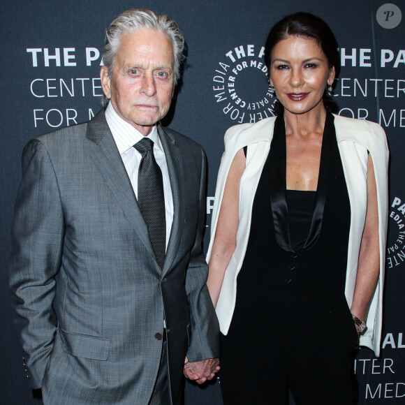 Michael Douglas et sa femme Catherine Zeta Jones - Cérémonie en l'honneur de Michael Douglas au Paley Center for Media à New York le 12 septembre 2019.