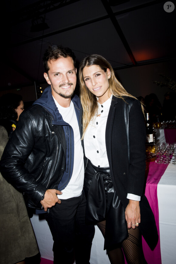Laury Thilleman (Miss France 2011) et son compagnon Juan Arbelaez à l'occasion du lancement de la 26ème campagne d'Octobre Rose par l'association Le Cancer du Sein, Parlons-en ! sur le Champ de Mars à Paris, France, le 1er octobre 2019. © Jean-Baptiste Autissier/Panoramic/Bestimage