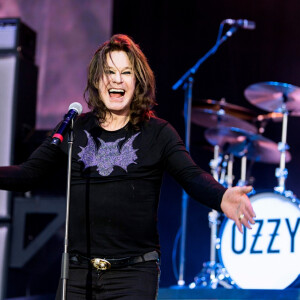 Ozzy Osbourne en concert lors du festival Download à Donington Park le 11 juin 2018.