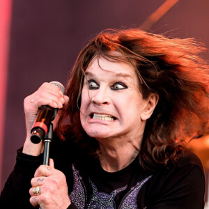 Ozzy Osbourne en concert lors du festival Download à Donington Park le 11 juin 2018.