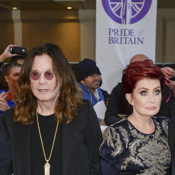 Kelly Osbourne, Ozzy Osbourne, Sharon Osbourne et Jack Osbourne à la soirée "Pride of Britain Awards" à Londres le 28 septembre 2015.