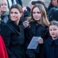 La princesse Märtha Louise submergée par les larmes lors des obsèques d'Ari Behn, le 3 janvier 2020. Ecrivain, artiste visuel et ex-époux de la princesse Märtha Louise de Norvège, mère de leurs trois filles, Ari Behn s'est donné la mort au moment de Noël.