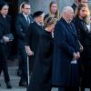 La princesse Laurentien des Pays-Bas et le prince Daniel de Suède à la sortie des obsèques d'Ari Behn, le 3 janvier 2020. Ecrivain, artiste visuel et ex-époux de la princesse Märtha Louise de Norvège, mère de leurs trois filles, Ari Behn s'est donné la mort au moment de Noël.