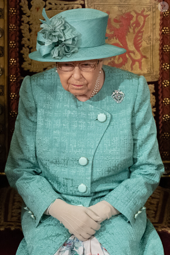 La reine Elisabeth II d'Angleterre - Arrivée de la reine Elizabeth II et discours à l'ouverture officielle du Parlement à Londres le 19 décembre 2019.