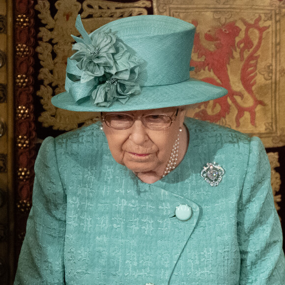 La reine Elisabeth II d'Angleterre - Arrivée de la reine Elizabeth II et discours à l'ouverture officielle du Parlement à Londres le 19 décembre 2019.