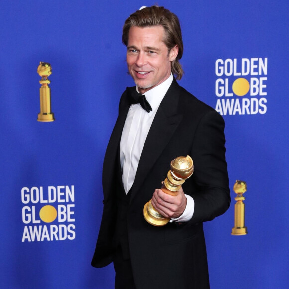 Brad Pitt lors de la Press Room de la 77ème cérémonie annuelle des Golden Globe Awards au Beverly Hilton Hotel à Los Angeles le 5 janvier 2020.