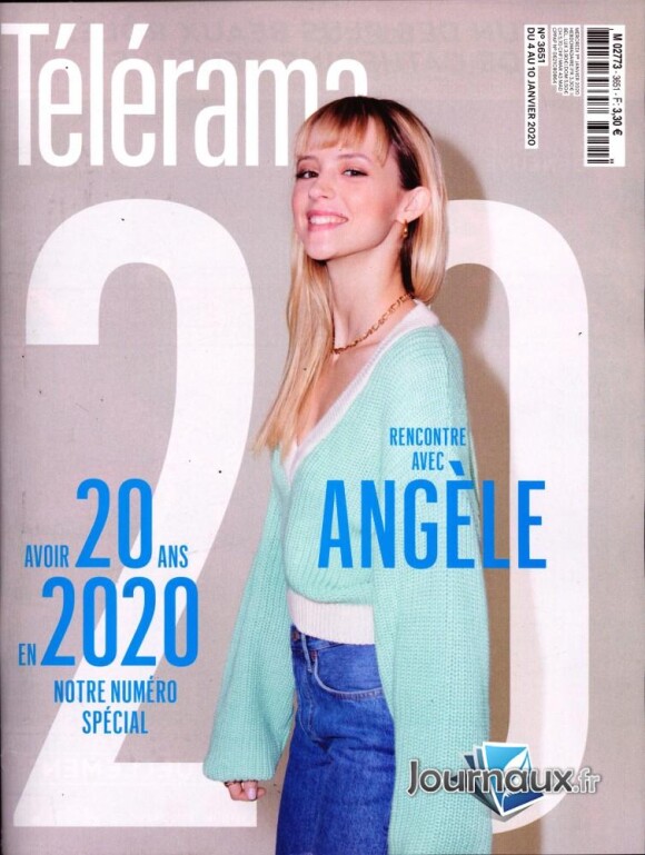 Angèle dans le magazine "Télérama" du 4 janvier 2020.