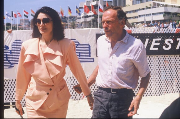 Jean-Louis Trintignant et Anouk Aimée présentent "Un homme et une femme, 20 ans déjà" au festival de Cannes en 1986