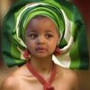 Cardi B a publié un montage de sa fille Kulture, habillée d'une tenue ouest-africaine traditionnelle. Janvier 2020.