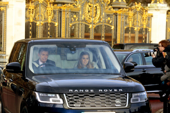 La princesse Beatrice, duchesse d'York - Les membres de la famille royale arrivent au déjeuner de Noël au palais de Buckingham à Londres le 18 décembre 2019.