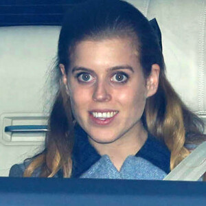 La princesse Beatrice, duchesse d'York - Les membres de la famille royale à la sortie du déjeuner de Noël au palais de Buckingham à Londres le 18 décembre 2019.