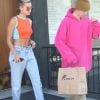 Hailey Baldwin Bieber et son mari Justin Bieber arrivent et sortent à l'école de danse sur 3rd Street à Los Angeles, le 30 août 2019