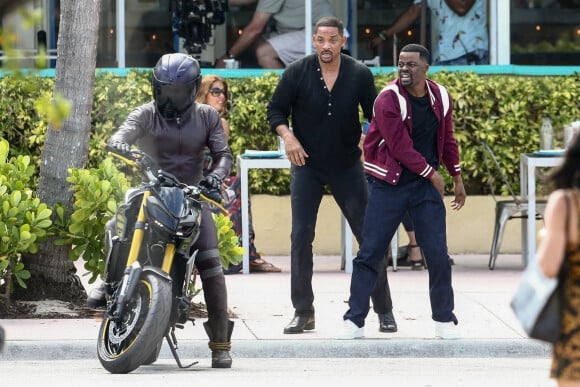 Will Smith et Martin Lawrence sur le tournage de Bad Boys for Life à Miami, le 3 avril 2019