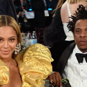 Jay-Z et sa femme Beyonce Knowles lors de la cérémonie de la 77ème édition des "Golden Globes Awards" à Los Angeles, le 5 janvier 2020. © HFPA/Zuma Press/Bestimage