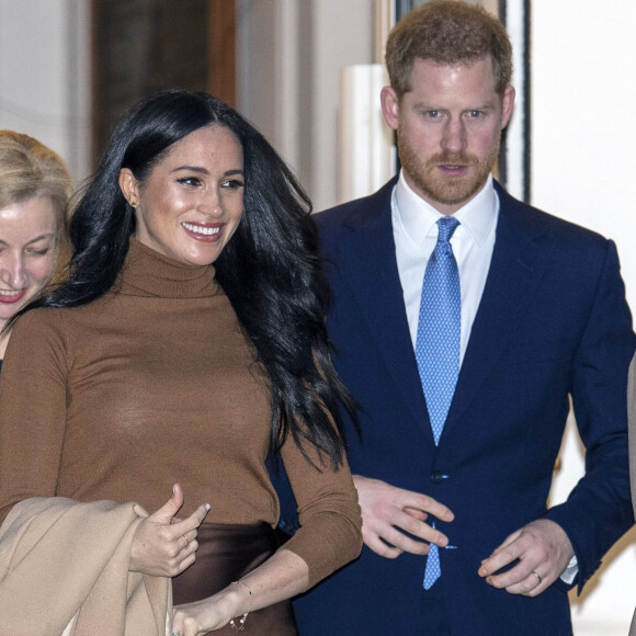 Le prince Harry, duc de Sussex, et Meghan Markle, duchesse de Sussex, en visite à la Canada House à Londres, Royaume Uni, le 7 janvier 2020.