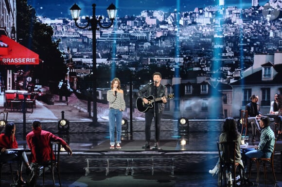 Exclusif -  Elise Petit (petite fille de Richard Berry) et Patrick Bruel - Surprises - Enregistrement de l'émission "La Chanson secrète 4", qui sera diffusée le 4 janvier 2020 sur TF1, à Paris. Le 17 décembre 2019 © Gaffiot-Perusseau / Bestimage