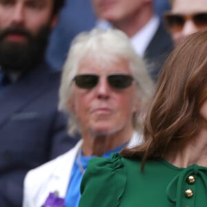 Catherine (Kate) Middleton, duchesse de Cambridge, Meghan Markle, duchesse de Sussex, et Pippa Middleton dans les tribunes lors de la finale femme de Wimbledon "Serena Williams - Simona Halep (2/6 - 2/6) à Londres, le 13 juillet 2019.