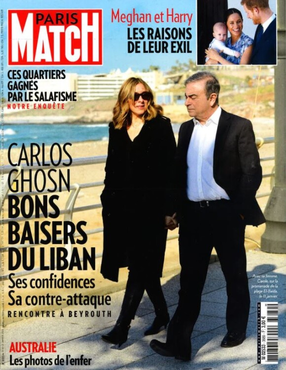 Couverture de "Paris Match", numéro du 16 janvier 2020.