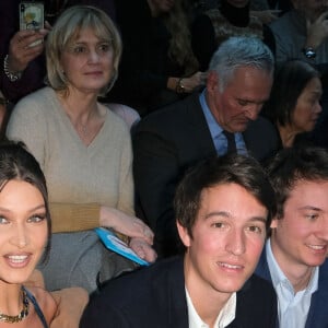 Bella Hadid, Alexandre Arnault, Frederic Arnault - Front row du défilé Louis Vuitton Homme automne-hiver 2020/2021 au Jardin des Tuileries à Paris, le 16 janvier 2020. © Olivier Borde / Bestimage