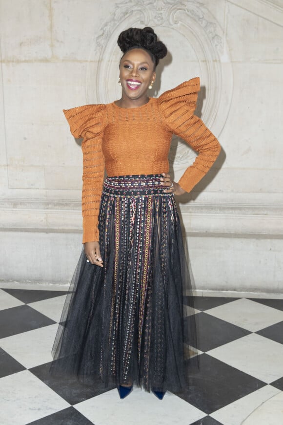 Chimamanda Ngozi Adichie - People au défilé de mode Haute-Couture printemps-été 2020 "Dior" à Paris. Le 20 janvier 2020 © Olivier Borde / Bestimage