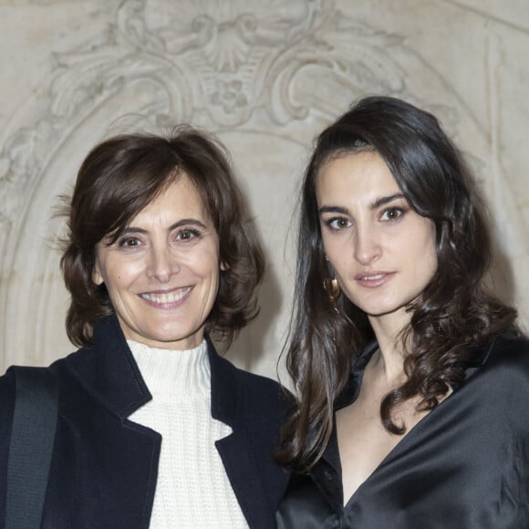 Inès de la Fressange et sa fille Nine Marie d'Urso - People au défilé de mode Haute-Couture printemps-été 2020 "Dior" à Paris. Le 20 janvier 2020 © Olivier Borde / Bestimage