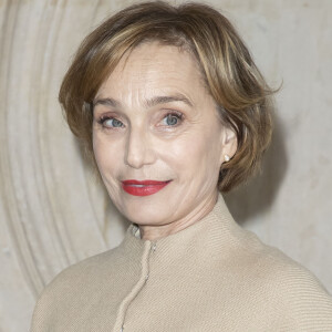 Kristin Scott Thomas - People au défilé de mode Haute-Couture printemps-été 2020 "Dior" à Paris. Le 20 janvier 2020 © Olivier Borde / Bestimage