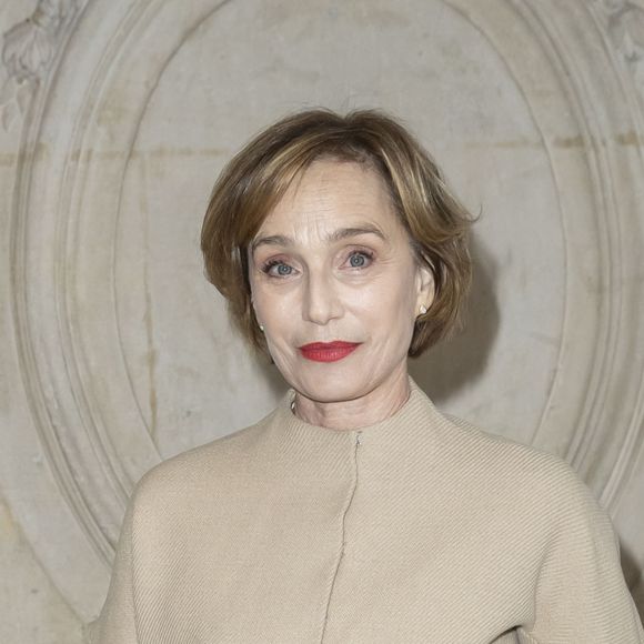 Kristin Scott Thomas - People au défilé de mode Haute-Couture printemps-été 2020 "Dior" à Paris. Le 20 janvier 2020 © Olivier Borde / Bestimage