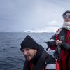 Marion Cotillard en visite sur l'île de la Trinité en Antarctique en janvier 2020 avec Greenpeace pour observer les pingouins et les baleines. Photo : Abbie Trayler-Smith/Greenpeace via ABACAPRESS.COM