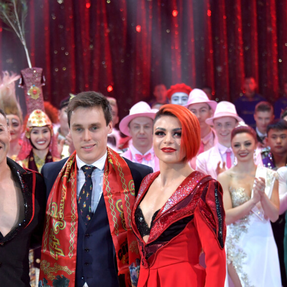 Louis Ducruet remet un Clown de Bronze au duo Flash of Splash durant la soirée de gala du 44ème Festival International du Cirque de Monte-Carlo à Monaco le 21 janvier 2020. Le Festival se déroule sous le chapiteau de Fontvieille du 16 au 26 janvier 2020. © Charly Gallo/Pool Monaco/Bestimage