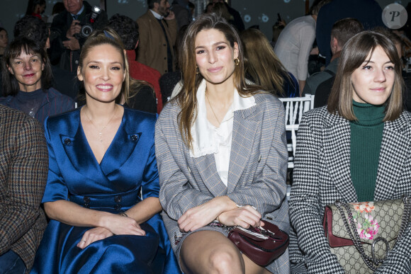 Lilou Fogli et Laury Thilleman assistent au défilé de mode Haute-Couture printemps-été 2020 "Alexis Mabille" à Paris. Le 21 janvier 2020.