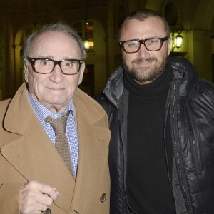 Claude Brasseur et son fils Alexandre - Générale de la pièce "La porte à côté" au Théâtre Édouard VII à Paris, le 10 fevrier 2014.