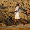 Usain Bolt et sa compagne Kasi J. Bennett sont en vacances à Formentera, Espagne, le 15 août 2019.