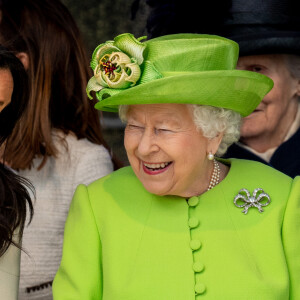 Meghan Markle effectue son premier déplacement officiel avec la reine Elizabeth II à Widnes. Le 14 juin 2018