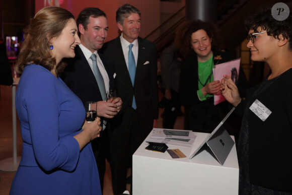 La princesse Stéphanie de Luxembourg, enceinte, assistait avec son mari le prince Guillaume, grand-duc héritier de Luxembourg, au 75e anniversaire de l'Oeuvre Nationale de Secours Grande-Duchesse Charlotte le 23 janvier 2020 à l'European Convention Center à Luxembourg.