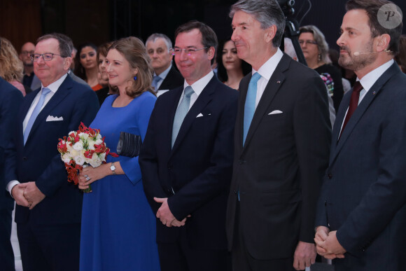 La princesse Stéphanie de Luxembourg, enceinte, assistait avec son mari le prince Guillaume, grand-duc héritier de Luxembourg, au 75e anniversaire de l'Oeuvre Nationale de Secours Grande-Duchesse Charlotte le 23 janvier 2020 à l'European Convention Center à Luxembourg.