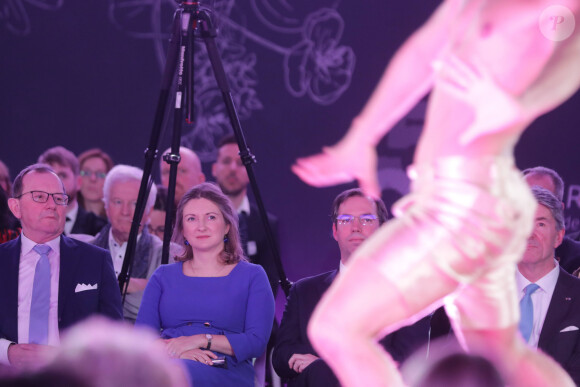 La princesse Stéphanie de Luxembourg, enceinte, assistait avec son mari le prince Guillaume, grand-duc héritier de Luxembourg, au 75e anniversaire de l'Oeuvre Nationale de Secours Grande-Duchesse Charlotte le 23 janvier 2020 à l'European Convention Center à Luxembourg.