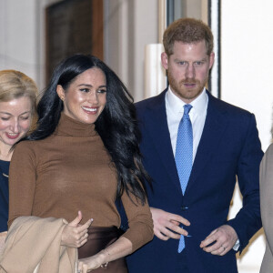 Le prince Harry, duc de Sussex, et Meghan Markle, duchesse de Sussex, en visite à la Canada House à Londres, Royaume Uni, le 7 janvier 2020.