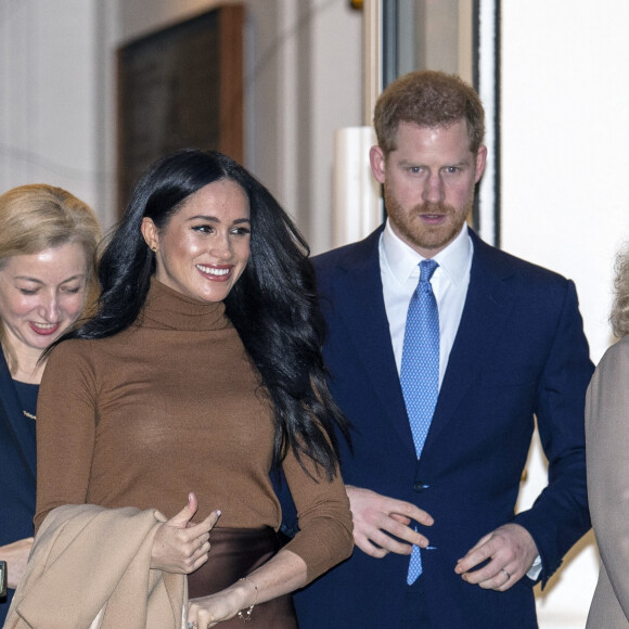 Le prince Harry, duc de Sussex, et Meghan Markle, duchesse de Sussex, en visite à la Canada House à Londres, Royaume Uni, le 7 janvier 2020.