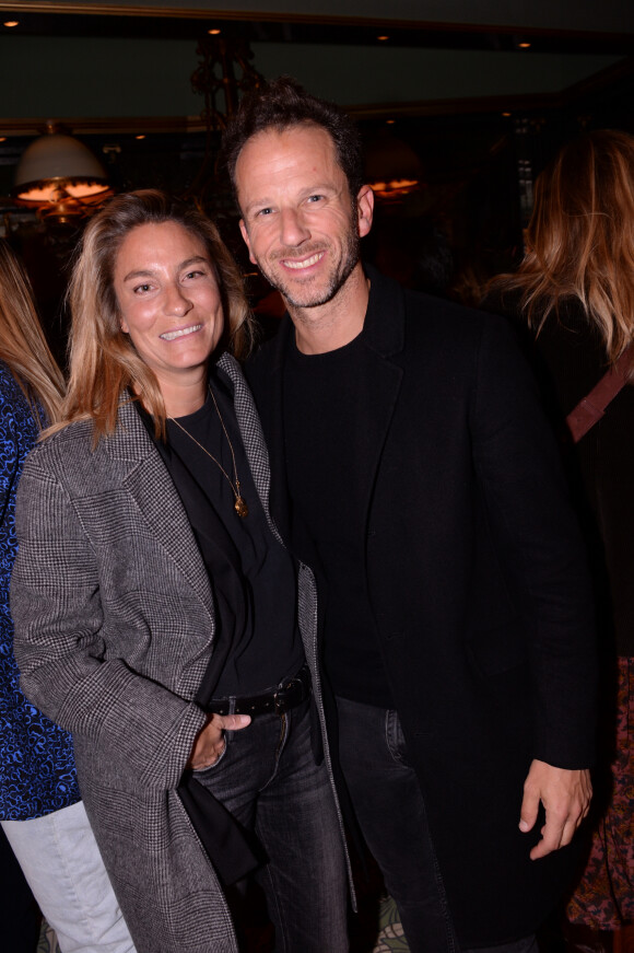 Exclusif - Laurent Milchior (président directeur général d'Etam) et sa femme Stéphanie assistent à l'inauguration du restaurant "La Fontaine Gaillon" au 1, Rue de la Michodière, dans le 2ème arrondissement de Paris. Le 15 janvier 2020. © Rachid Bellak/Bestimage