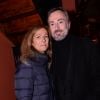 Exclusif - Anne Gravoin et son compagnon Nicolas Giraud assistent à l'inauguration du restaurant "La Fontaine Gaillon" au 1, Rue de la Michodière, dans le 2ème arrondissement de Paris. Le 15 janvier 2020. © Rachid Bellak/Bestimage