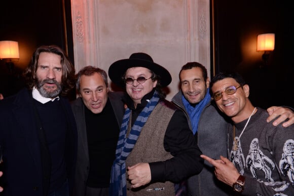 Exclusif - Frédéric Beigbeder, Benjamin Patou, Marc Veyrat, Zinedine Soualem, Saïd Taghmaoui assistent à l'inauguration du restaurant "La Fontaine Gaillon" au 1, Rue de la Michodière, dans le 2ème arrondissement de Paris. Le 15 janvier 2020. © Rachid Bellak/Bestimage