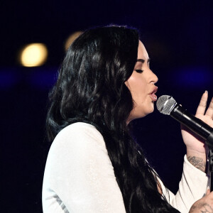 Demi Lovato interprète son titre "Anyone" lors de la 62e cérémonie des Grammy Awards au Staples Center de Los Angeles. Le 26 janvier 2020. @Robert Hanashiro-USA Today/SPUS/ABACAPRESS.COM