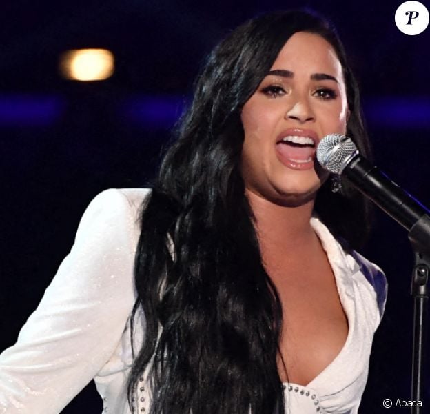 Demi Lovato interprète son titre "Anyone" lors de la 62e cérémonie des Grammy Awards au Staples Center de Los Angeles. Le 26 janvier 2020. @Robert Hanashiro-USA Today/SPUS/ABACAPRESS.COM