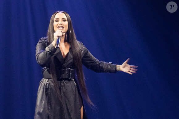 Demi Lovato en concert à la Lanxess Arena à Cologne, le 6 juin 2018.