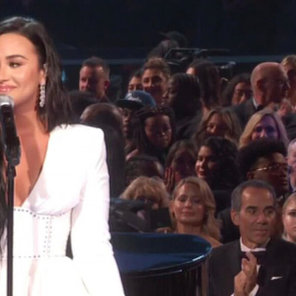 Demi Lovato lors de la 62e édition de la soirée des Grammy Awards à Los Angeles. Le 26 janvier 2020.