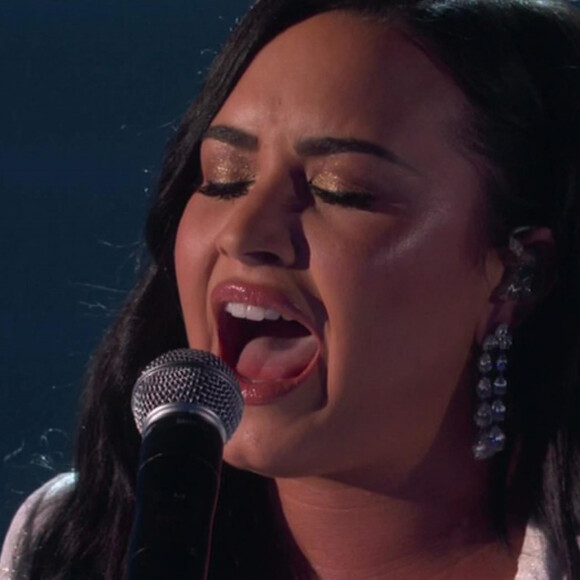 Demi Lovato lors de la 62e édition de la soirée des Grammy Awards à Los Angeles. Le 26 janvier 2020.