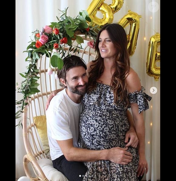 Brandon Jenner et sa fiancée Cayley Stoker, enceinte de jumeaux. Janvier 2019.